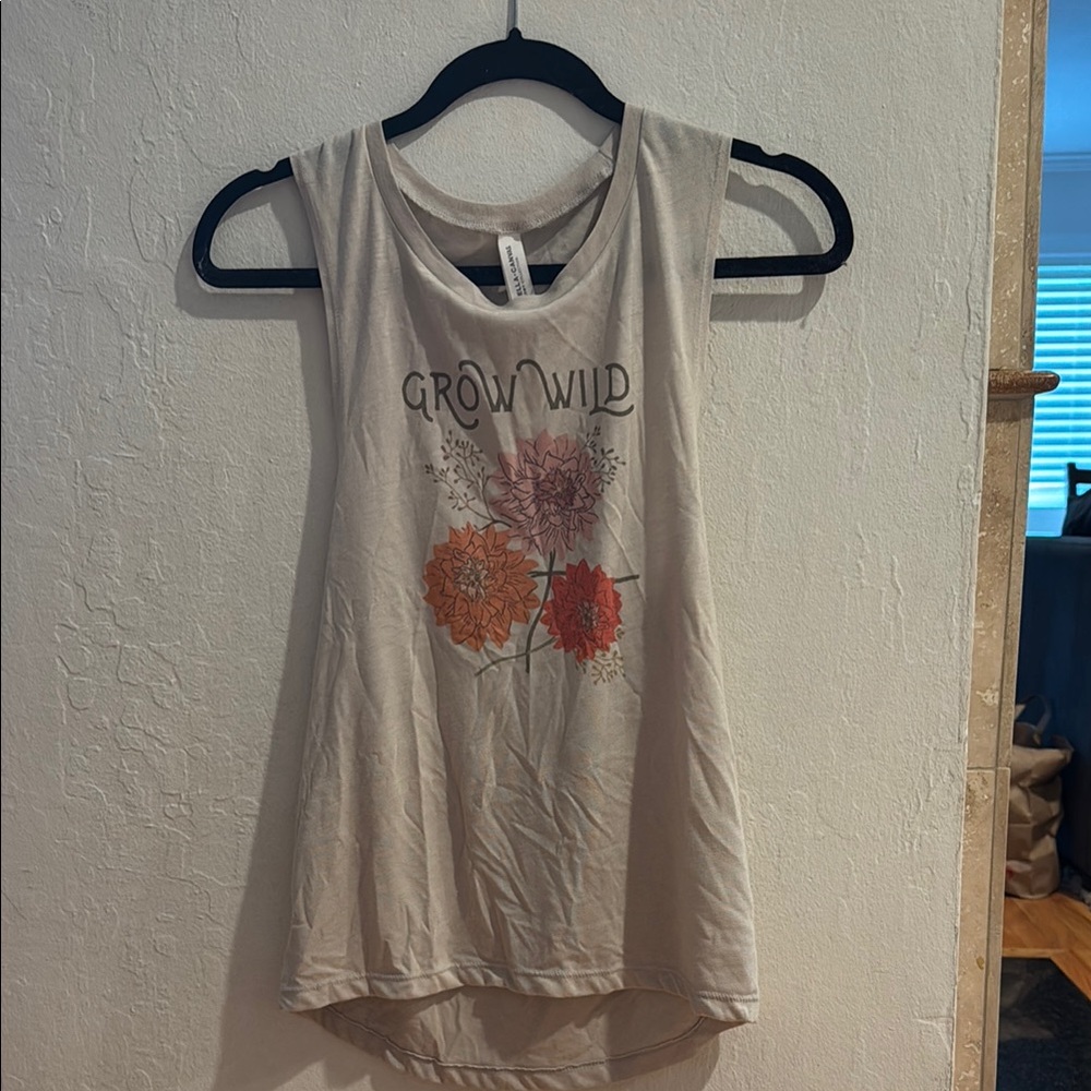 Grow Wild Floral Graphic Tank Top